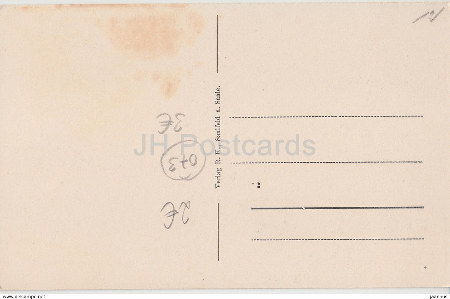Saalfeld a S - Hoher Schwarm - old postcard - Germany - used