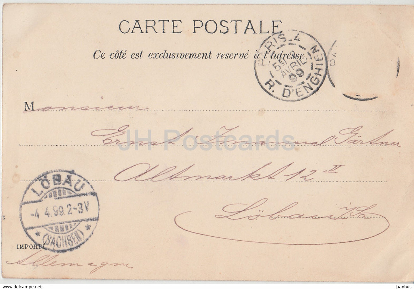 Paris - Pavillon Lesdiguieres - old postcard - 1899 - France - used