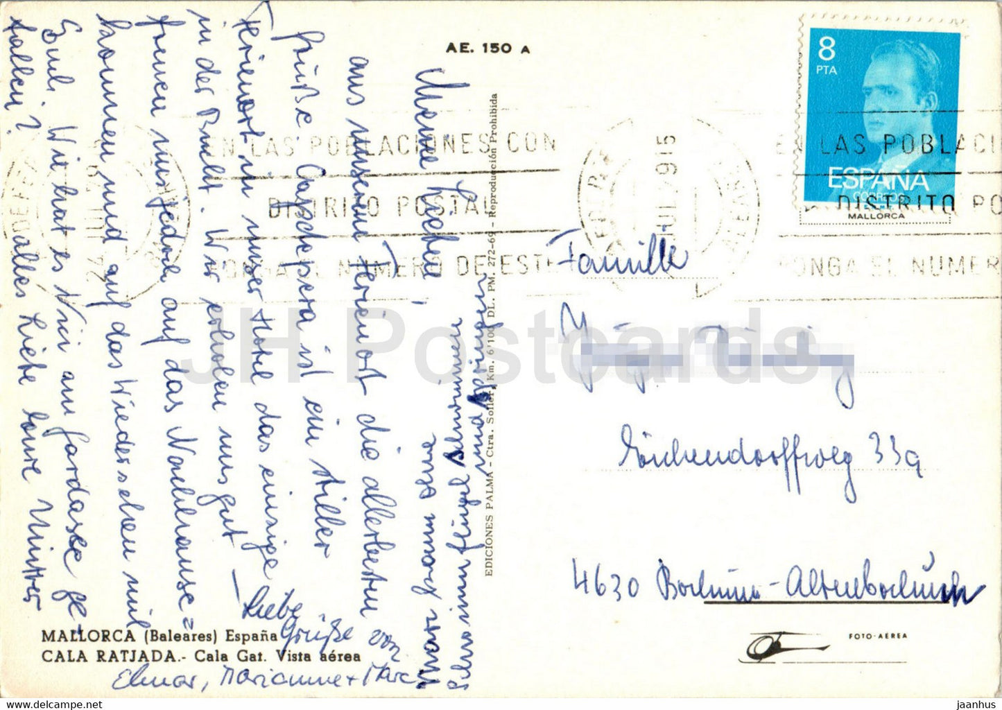 Cala Ratjada - Cala Gat Vista aerea - Mallorca - 150 - Spain - used