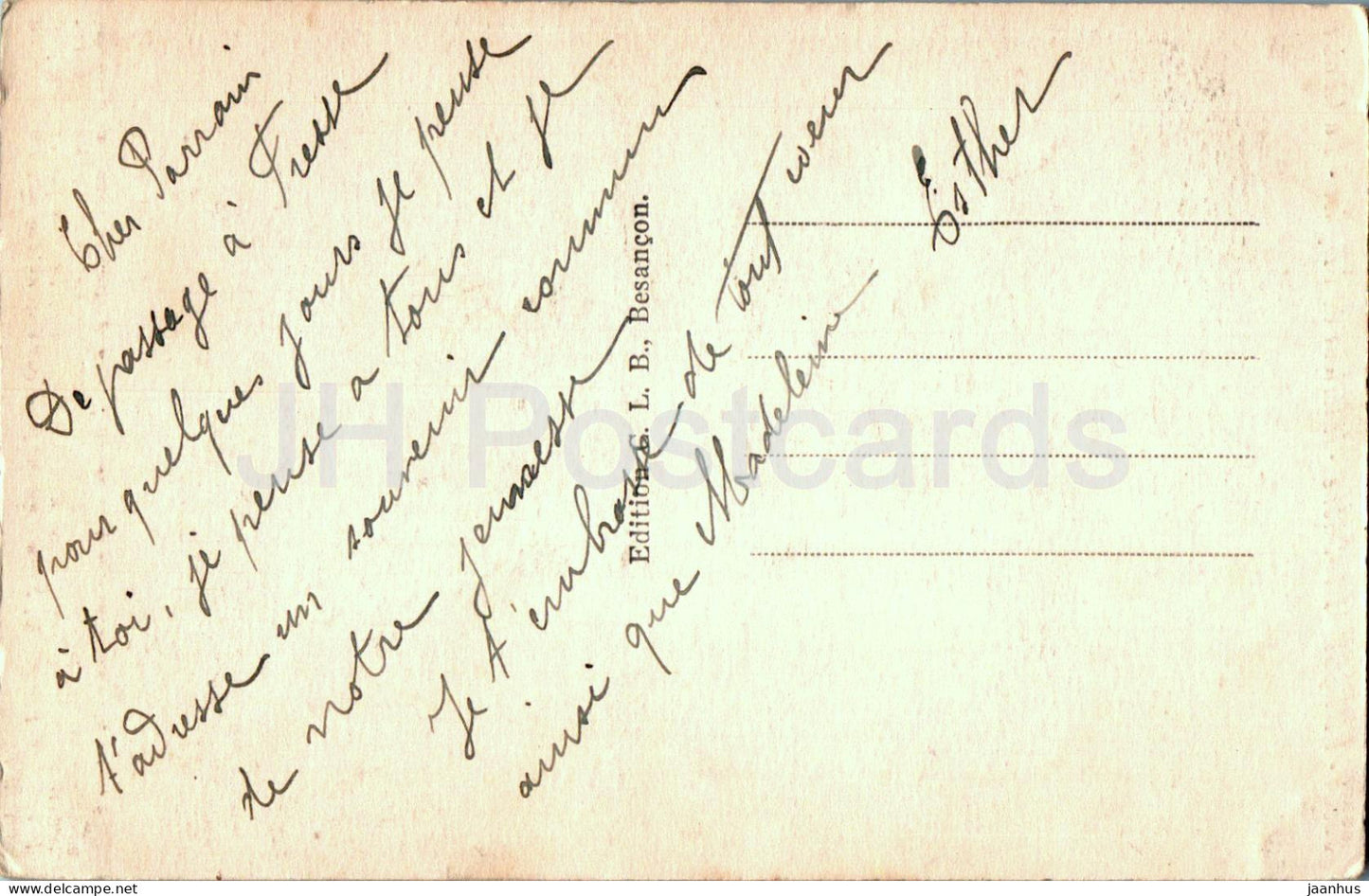 Fresse - Interieur de l'Eglise - La Chaire - Kirche - 33384 - alte Postkarte - Frankreich - gebraucht