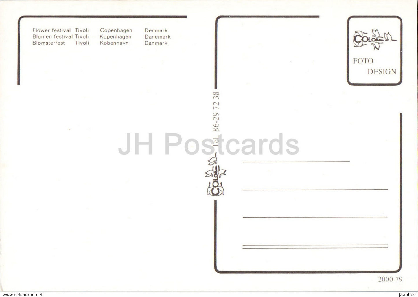 Kopenhagen – Blumenfest – Tivoli – Dänemark – unbenutzt