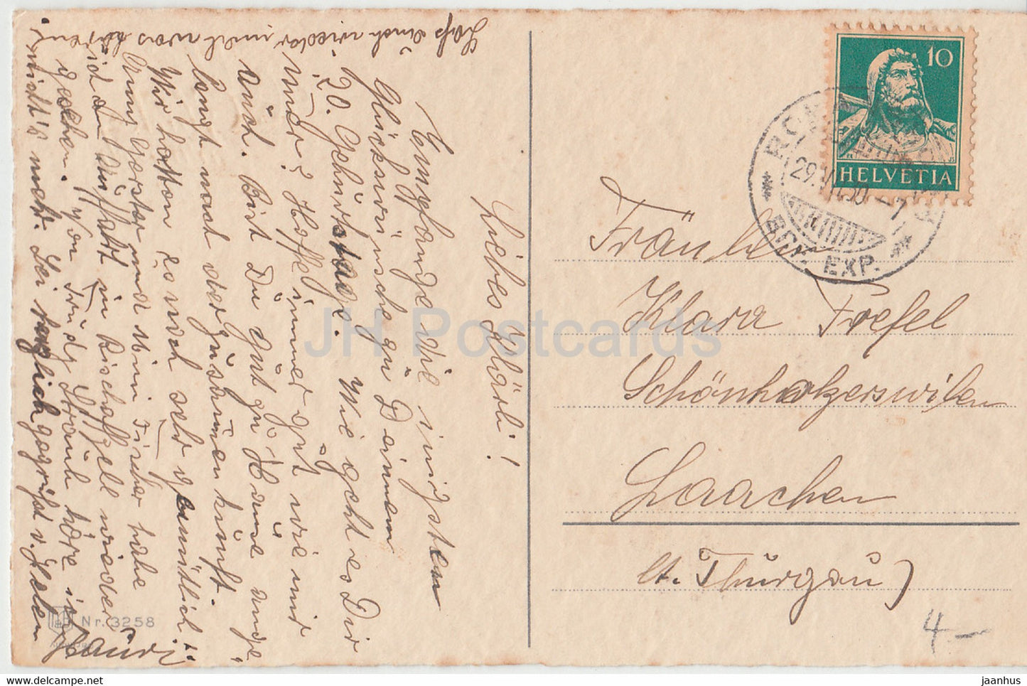 Carte de vœux d'anniversaire - Herzlichen Gluckwunsch zum Geburtstage - fleurs - 3258 - carte postale ancienne - 1930 - Allemagne - utilisé