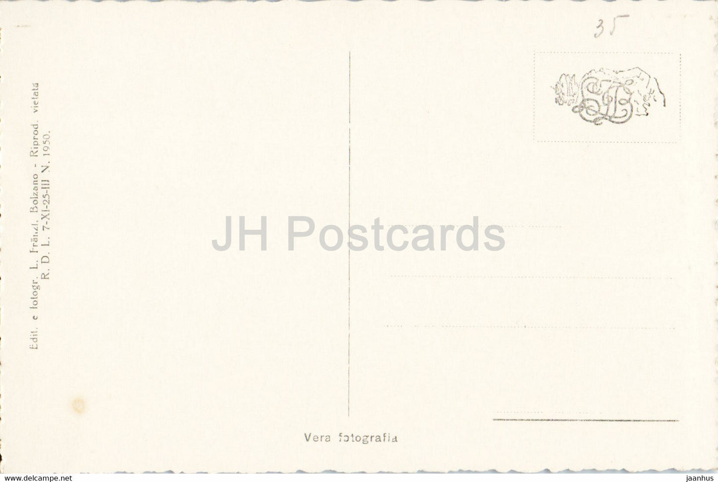 Rifugio Roda Di Vael - Gruppo della Pala - old postcard - Italy - unused