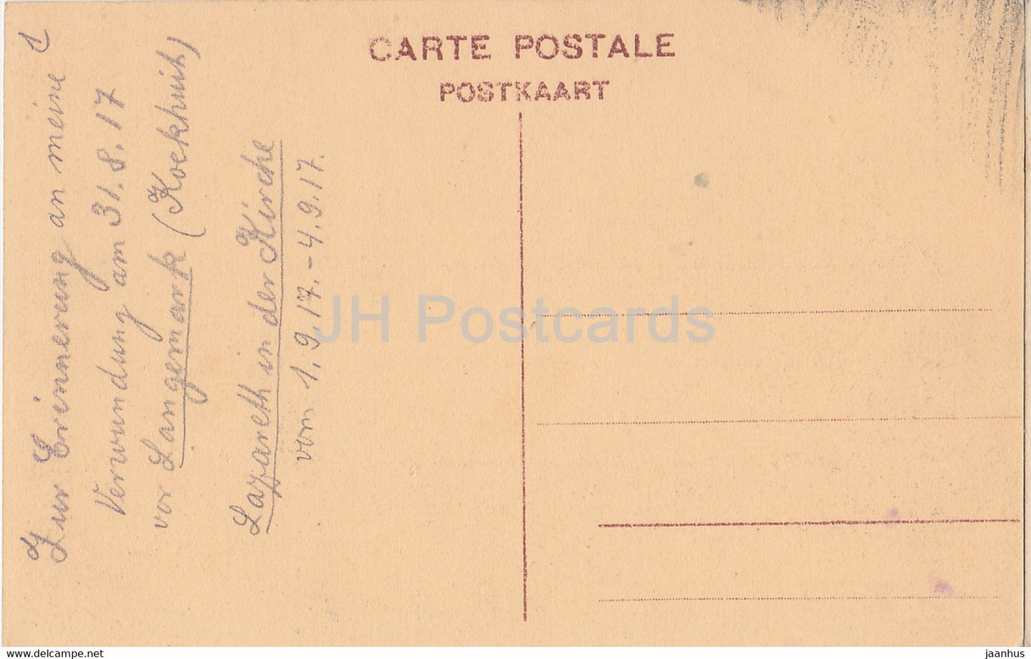 Lichtervelde - Binnenste der Kerk - church - old postcard - 1917 - Belgium - used