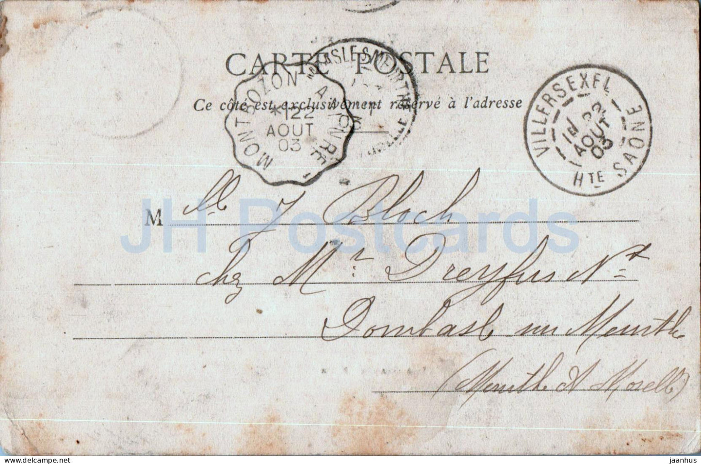 Villersexel - Les Grandes Eaux - carte postale ancienne - 1903 - France - occasion