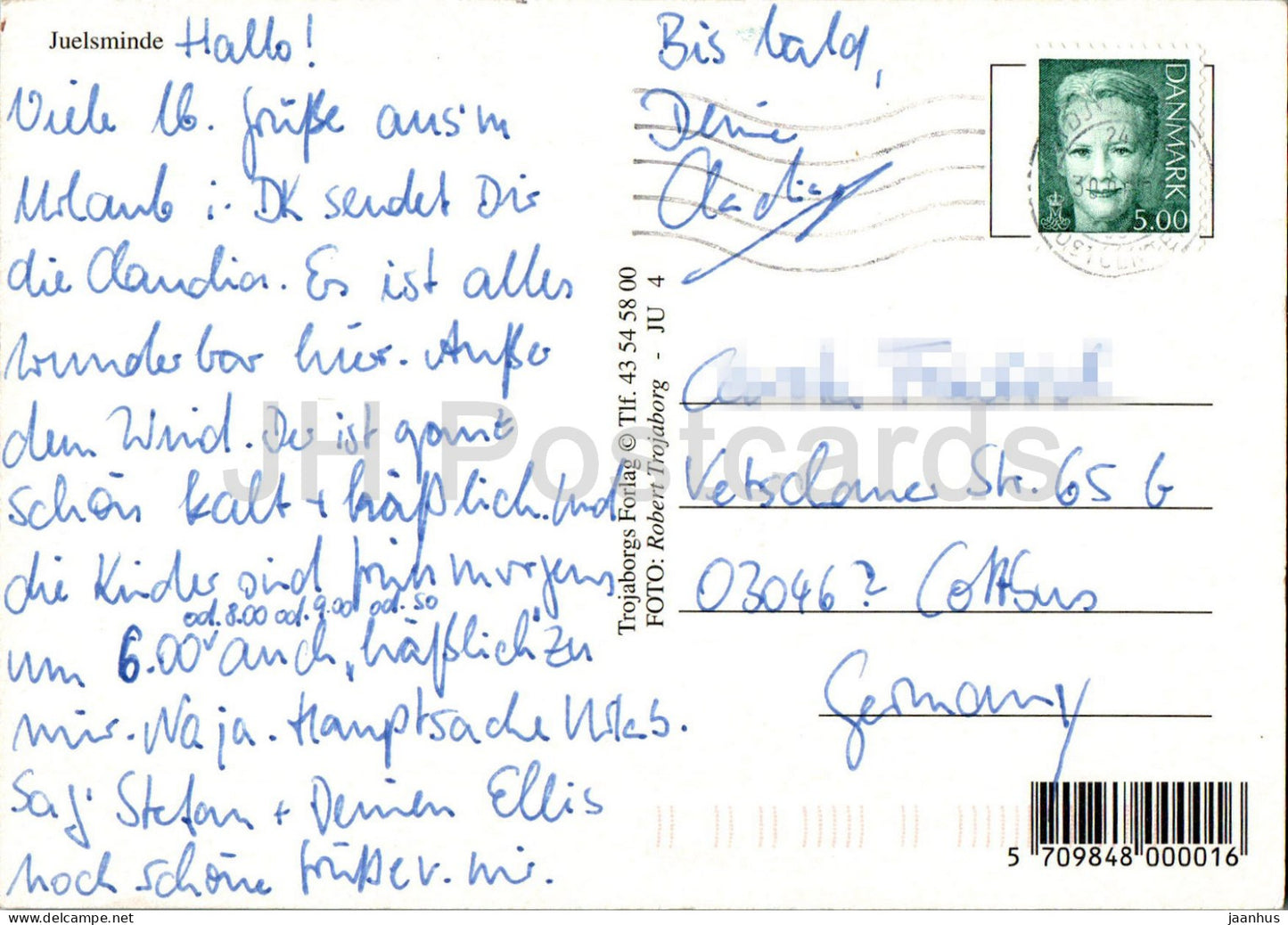 Juelsminde - bateau - maison - église - multiview - JU 4 - Danemark - occasion