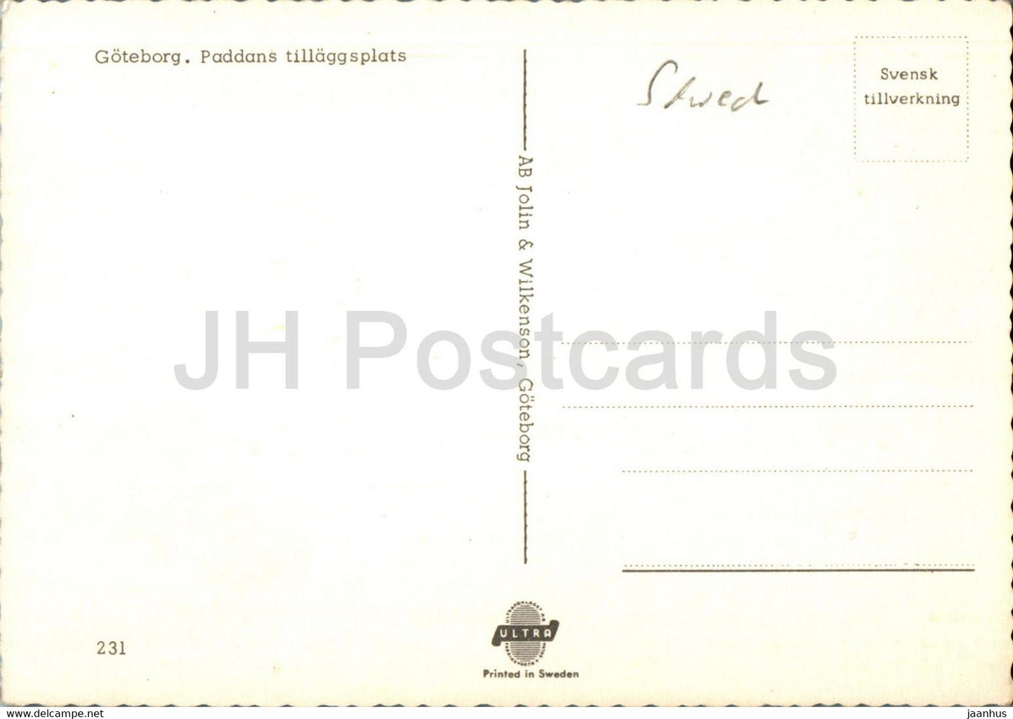 Goteborg - Paddans tillaggsplats - bridge - boat - 231 - Sweden - unused