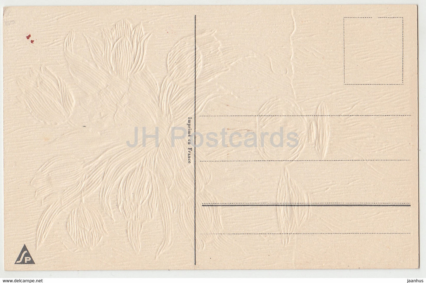 flowers - tulips in a vase - illustration - SP - old postcard - France - unused