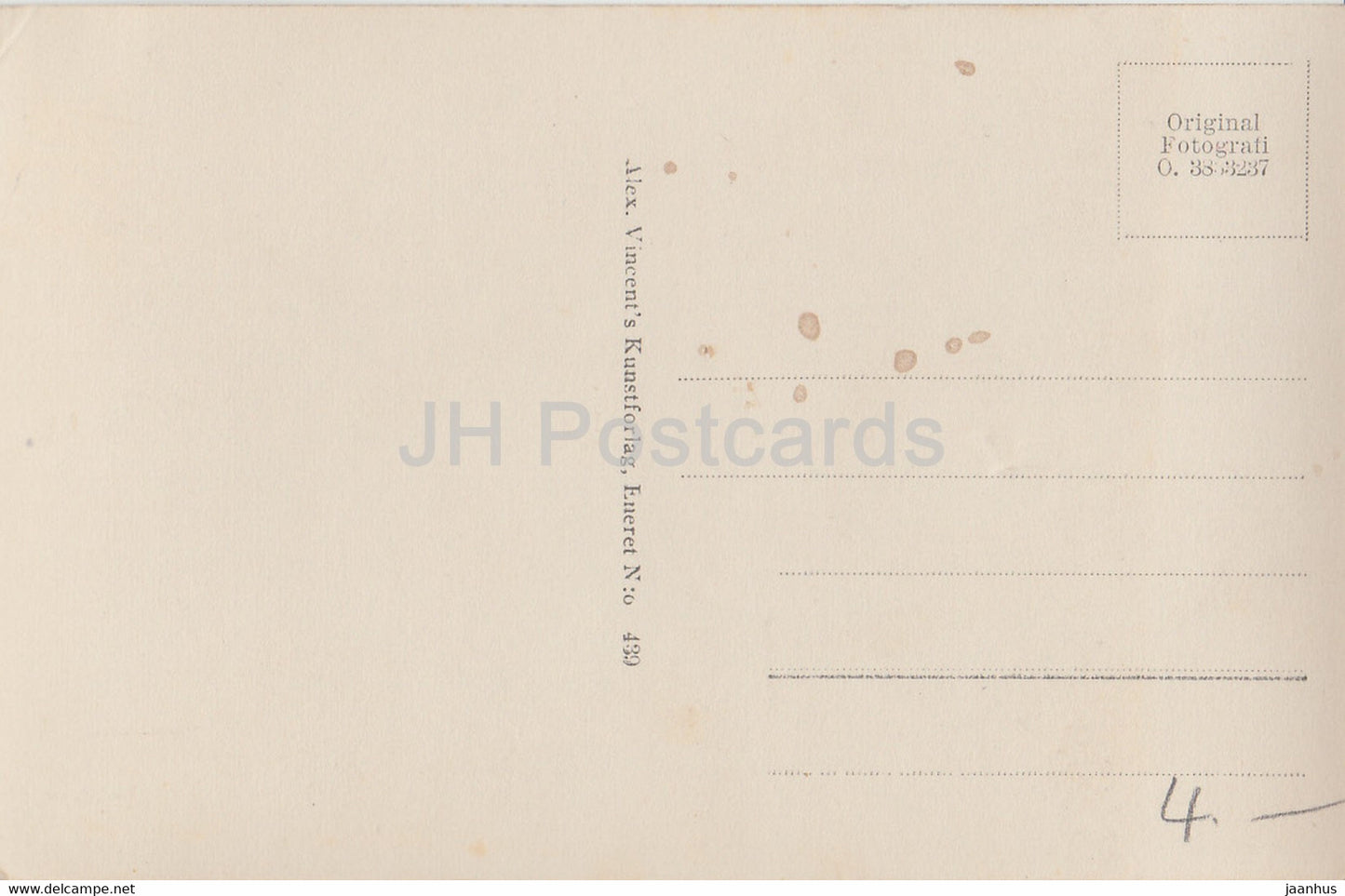 Copenhagen - Kobenhavn - Raadhuset - Town Hall - tram - 439 - old postcard - Denmark - unused