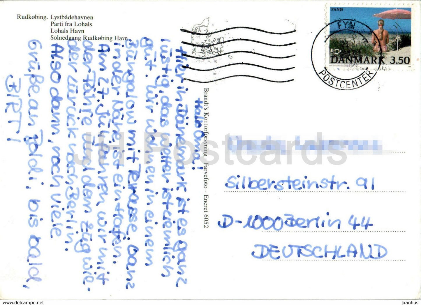 Hilsen fra Langeland - Lystbadehavnen - Lohals - Rudkobing - bateau - Danemark - occasion