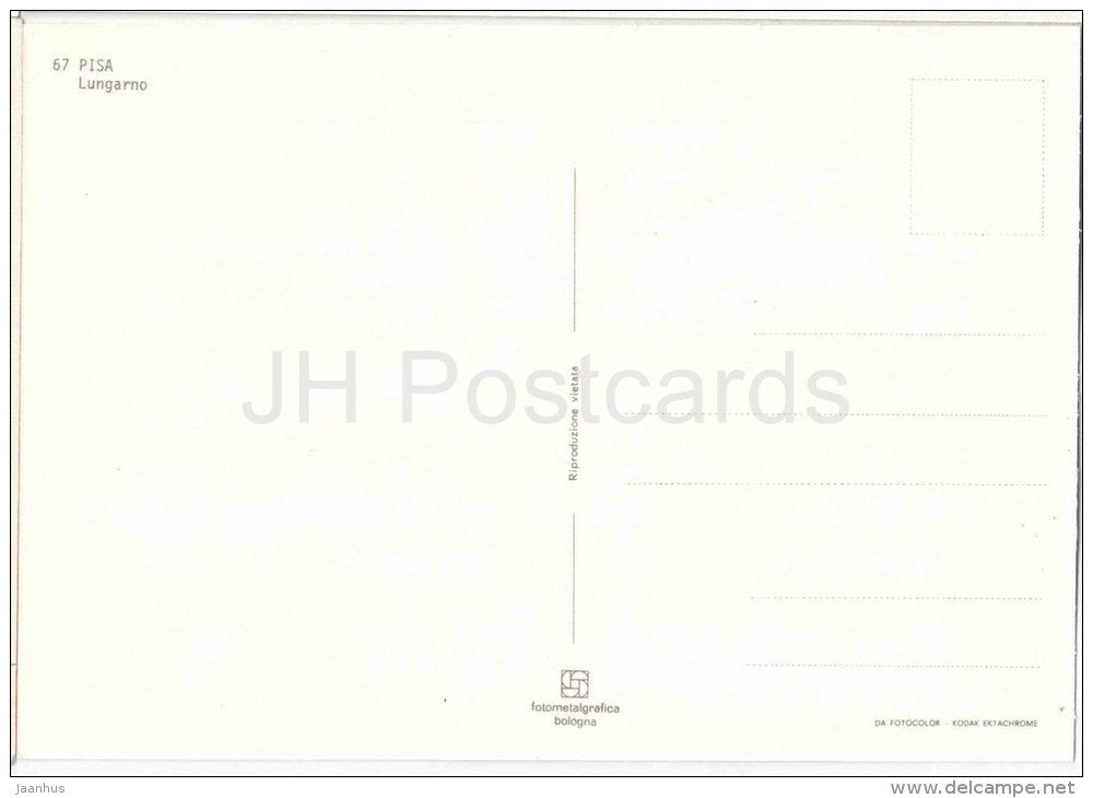 Lungarno river - Pisa - 67 - Italia - Italy - unused - JH Postcards