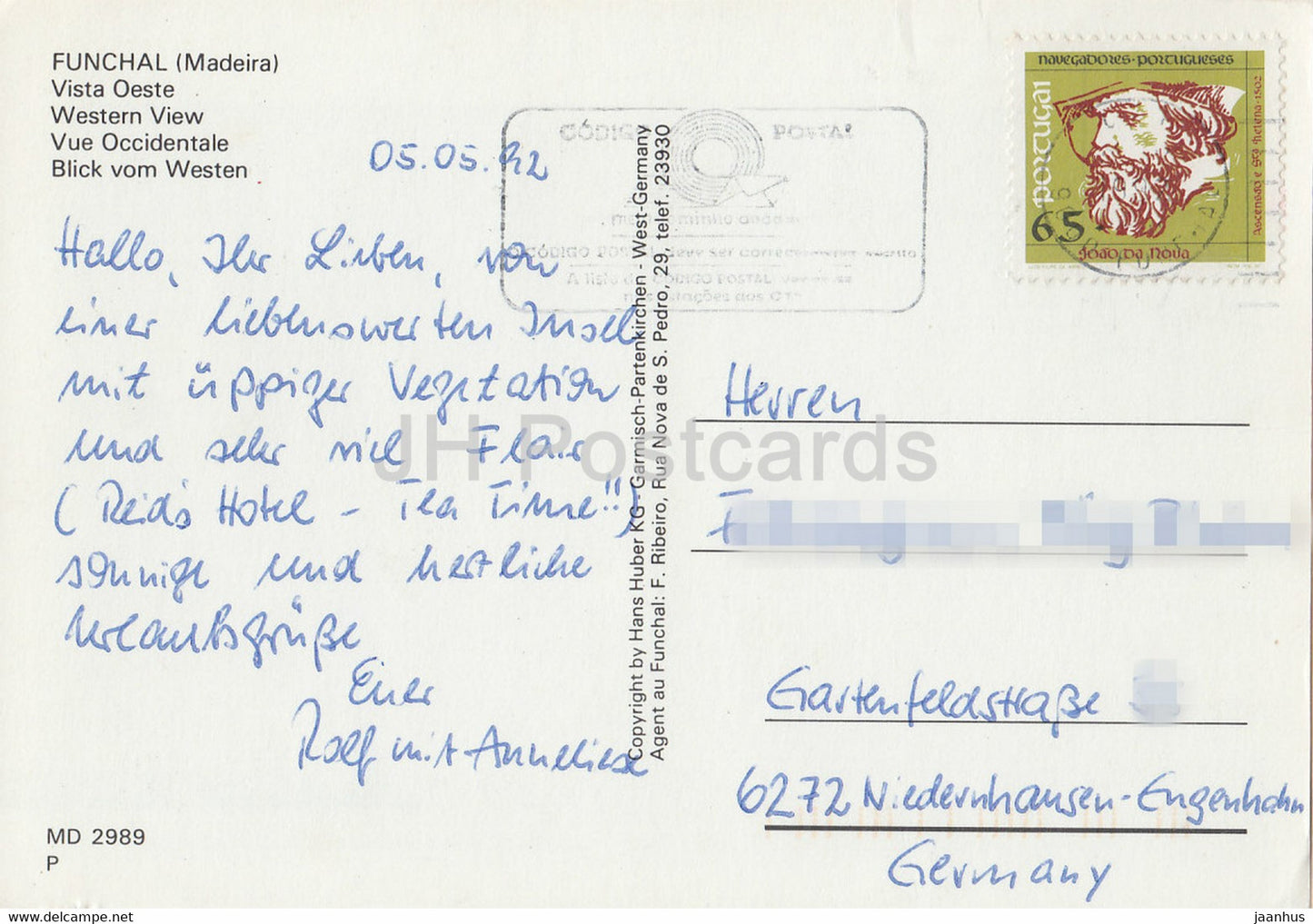 Funchal Madeira - Vista Oeste - Western View - Portugal - occasion