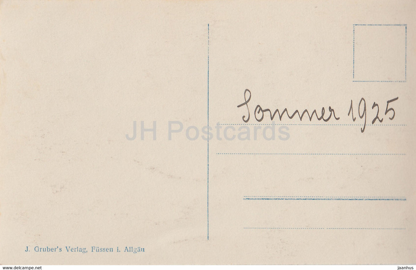 Schloss Neuschwanstein - Burghof - castle - old postcard - 1925 - Germany - used