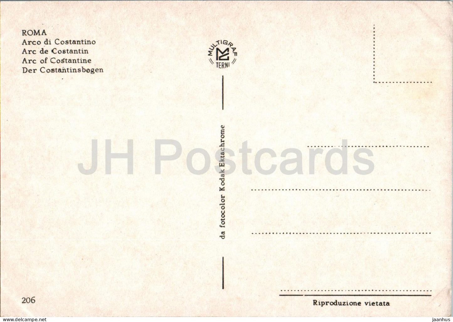 Roma - Rome - Arco di Constantino - Arch of Constantine - ancient world - 206 - Italy - unused