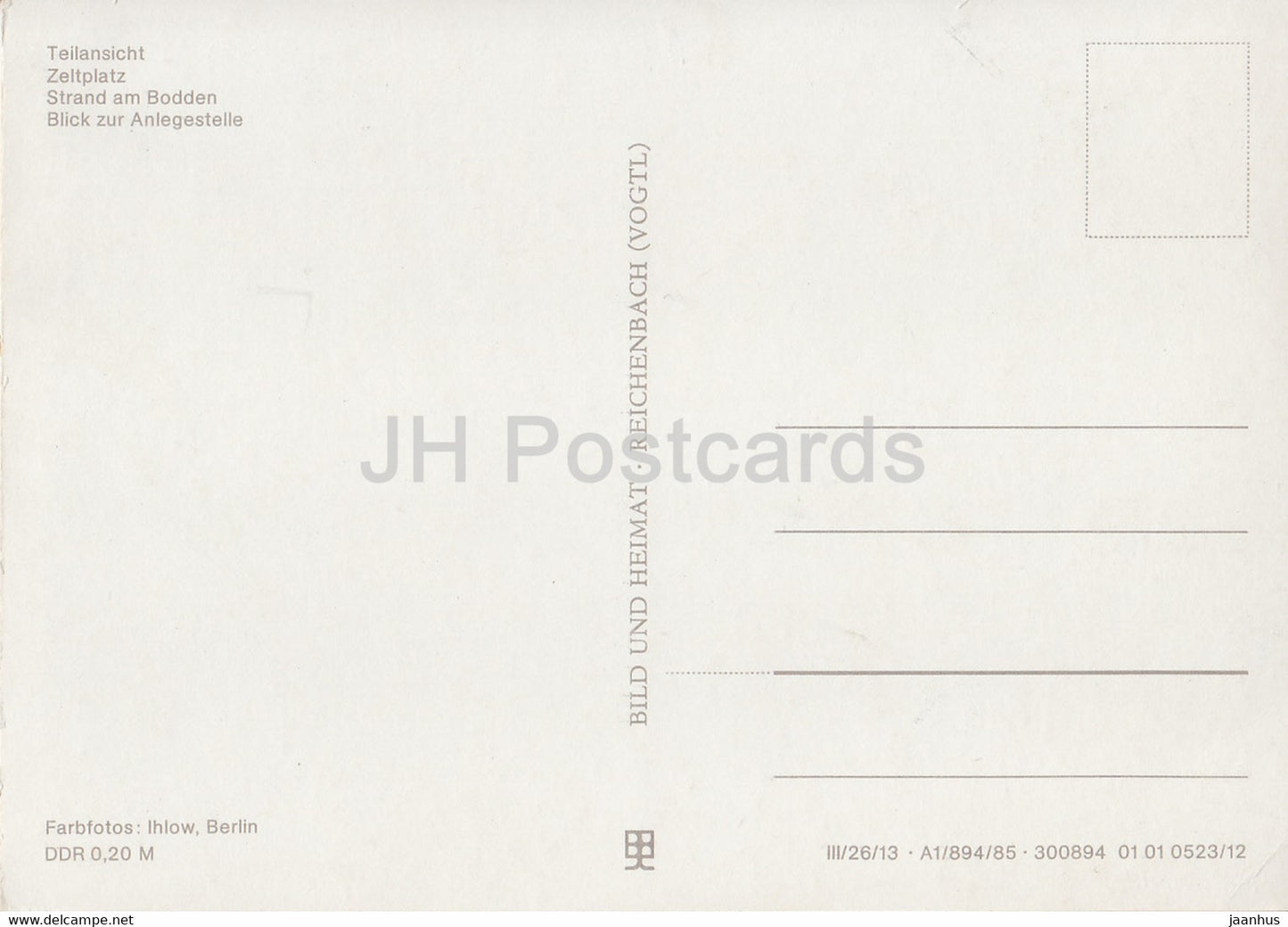 Lietzow - Rugen - Teilansicht - Zeltplatz - Strand am Bodden - Anlegestelle - plage - Allemagne DDR - inutilisé