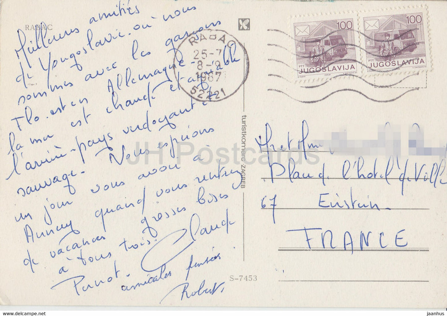 Rabac view - bateau - 1987 - Yougoslavie - Croatie - occasion