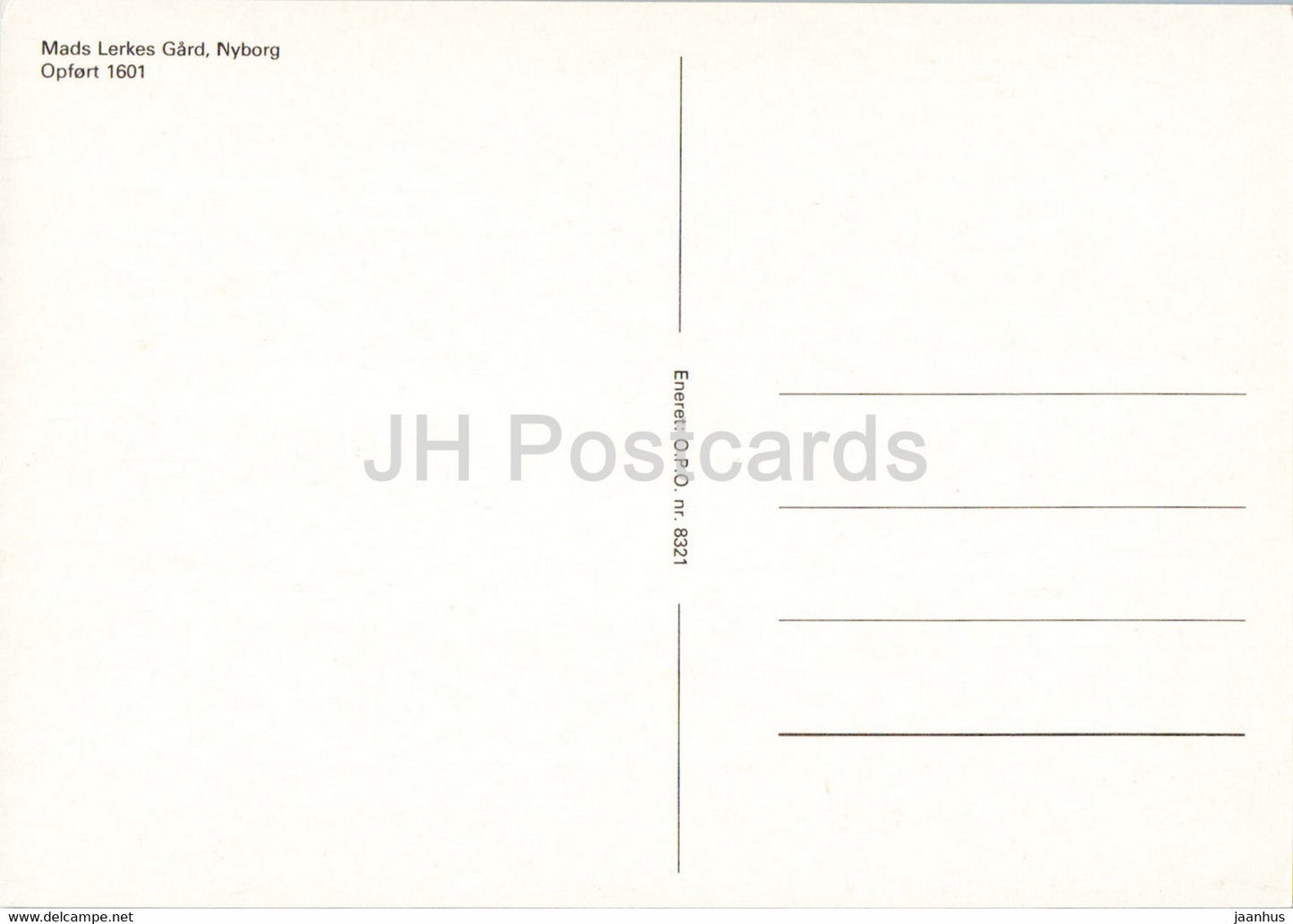 Nyborg - Mads Lerkes Gad - Mads Lerkes Street - Denmark - unused
