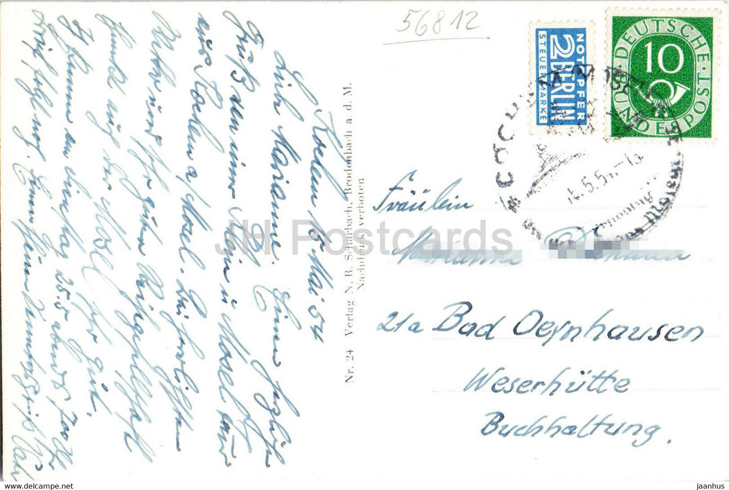 Gruss aus Cochem - Im Kranz der schonsten Moselburgen - old postcard - 1954 - Germany - used