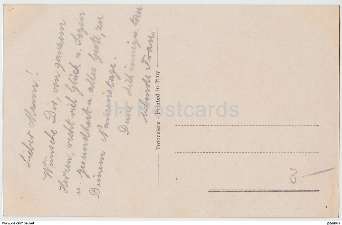 Carte de vœux - Herzlichen Gluckwunsch zum Namenstag - fille - Fotocelere 1392 - carte postale ancienne - Italie - utilisé