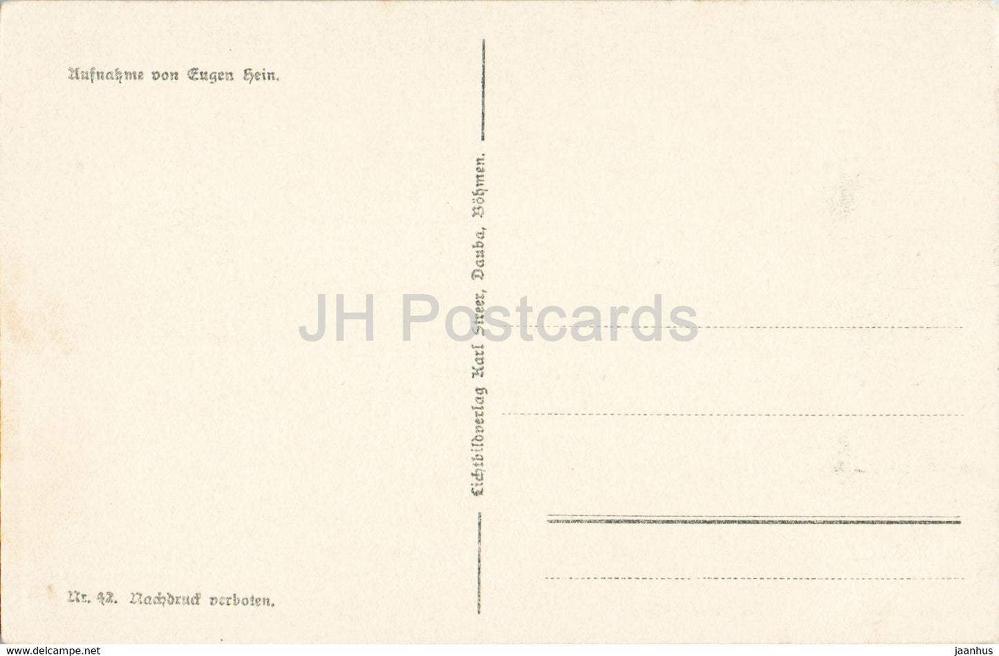 Einsiedlerstein bei Burgstein - alte Postkarte - Tschechien - unbenutzt