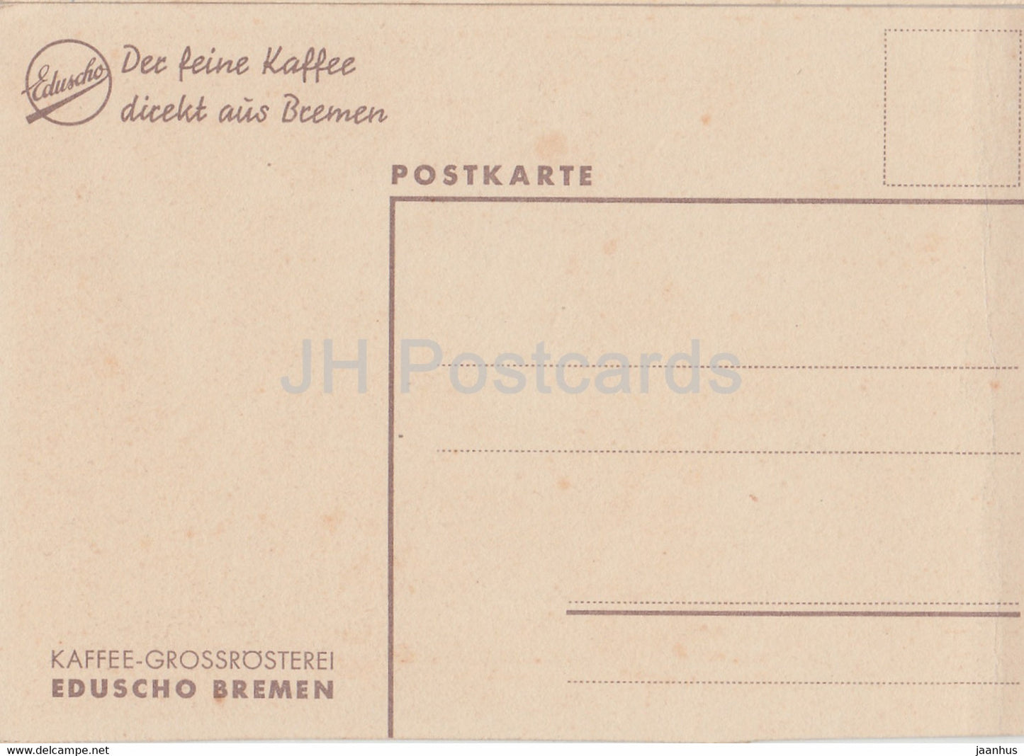 painting - Der feine Kaffee direkt aus Bremen - Eduscho - 1 - German art - Germany - unused