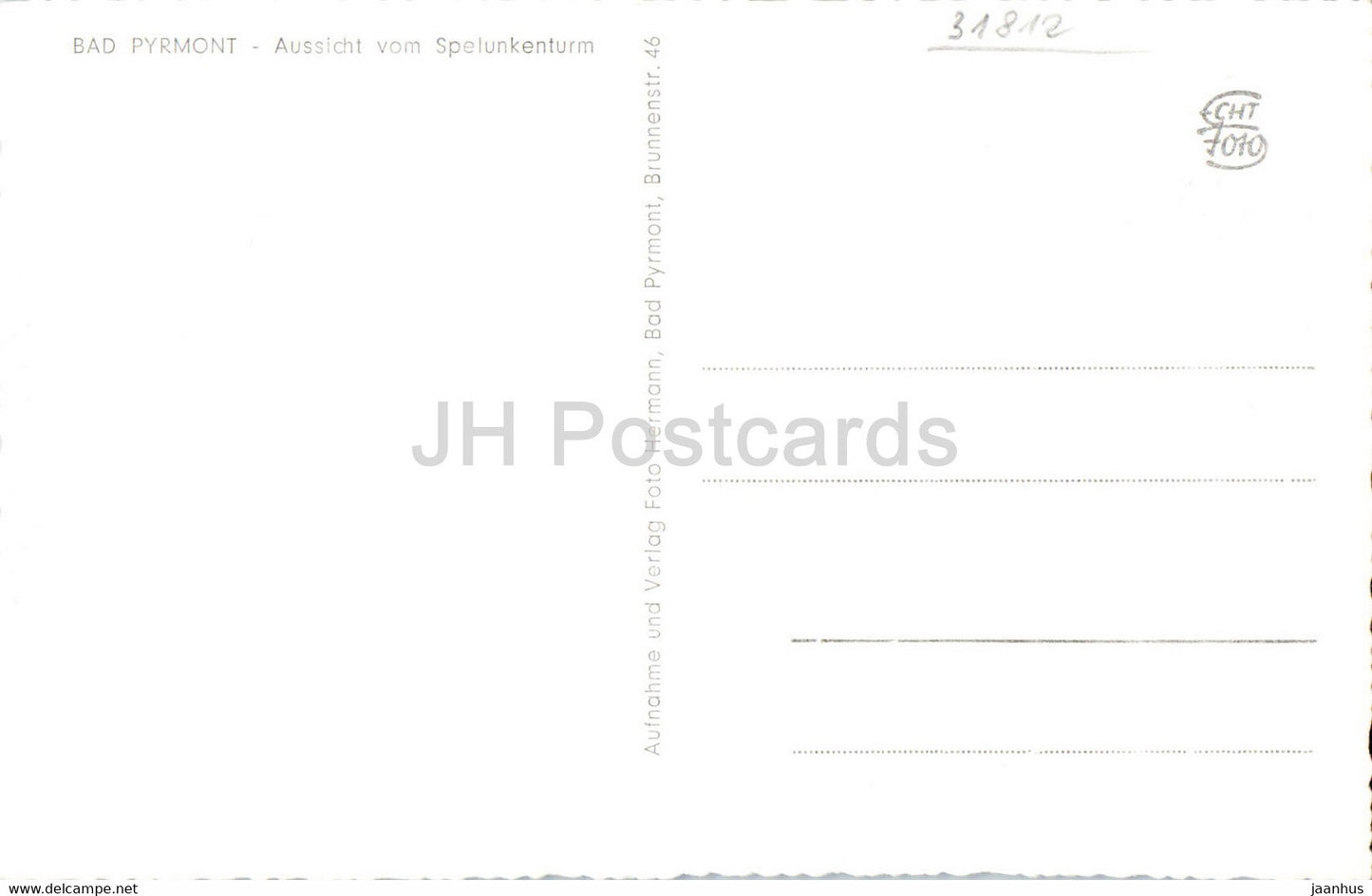 Bad Pyrmont - Aussicht vom Spelunkenturm - carte postale ancienne - Allemagne - inutilisée