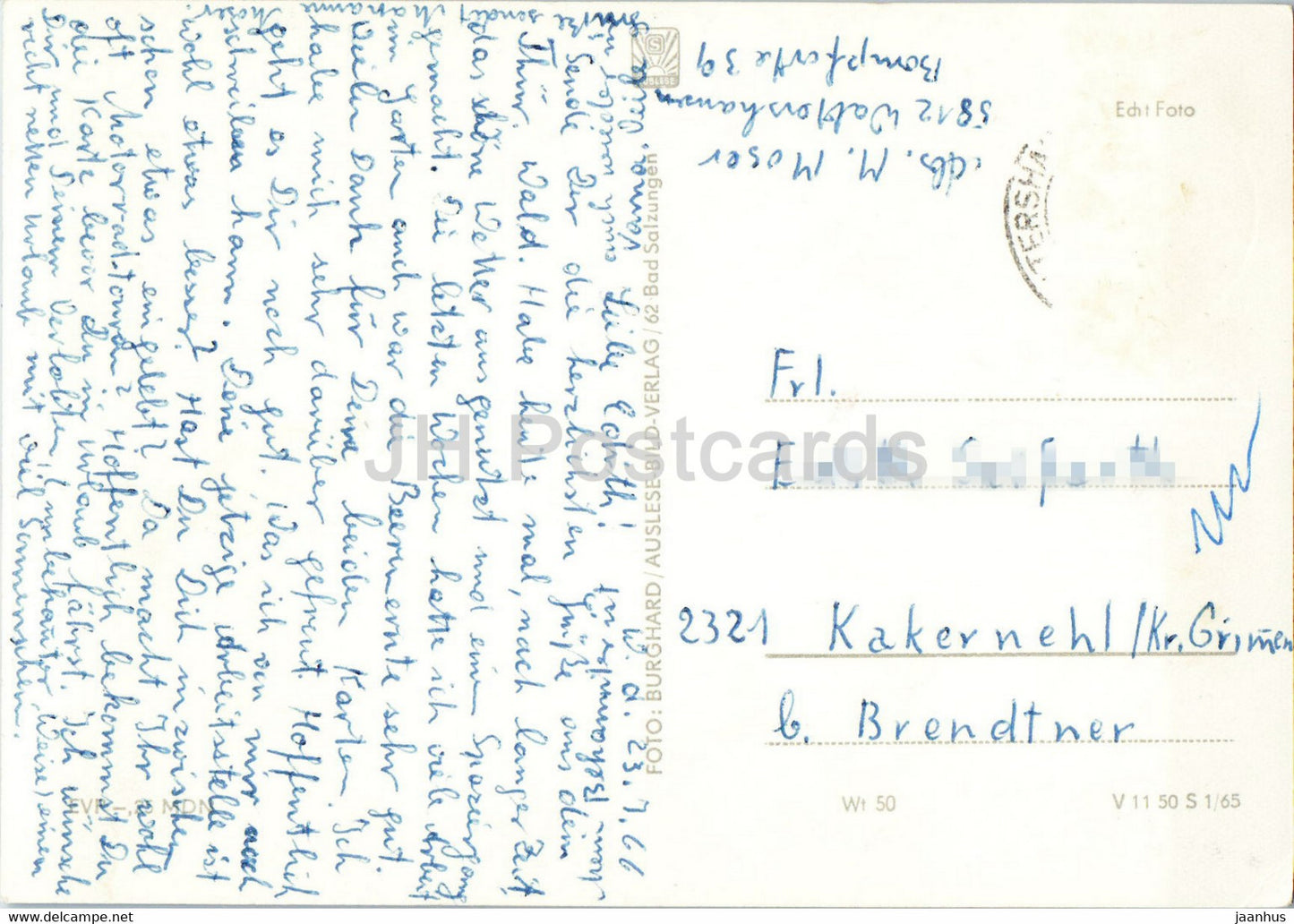 Luftkurort Winterstein Thur Wald - Schwimmbad - Parkanlagen - Inselsberg - old postcard - 1966 - Germany DDR - used