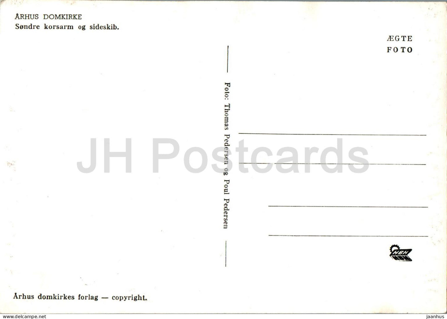 Arhus - Aarhus - Domkirke - Sondre korsarm og sideskib - Cathedral - South transept and aisle - Denmark - unused