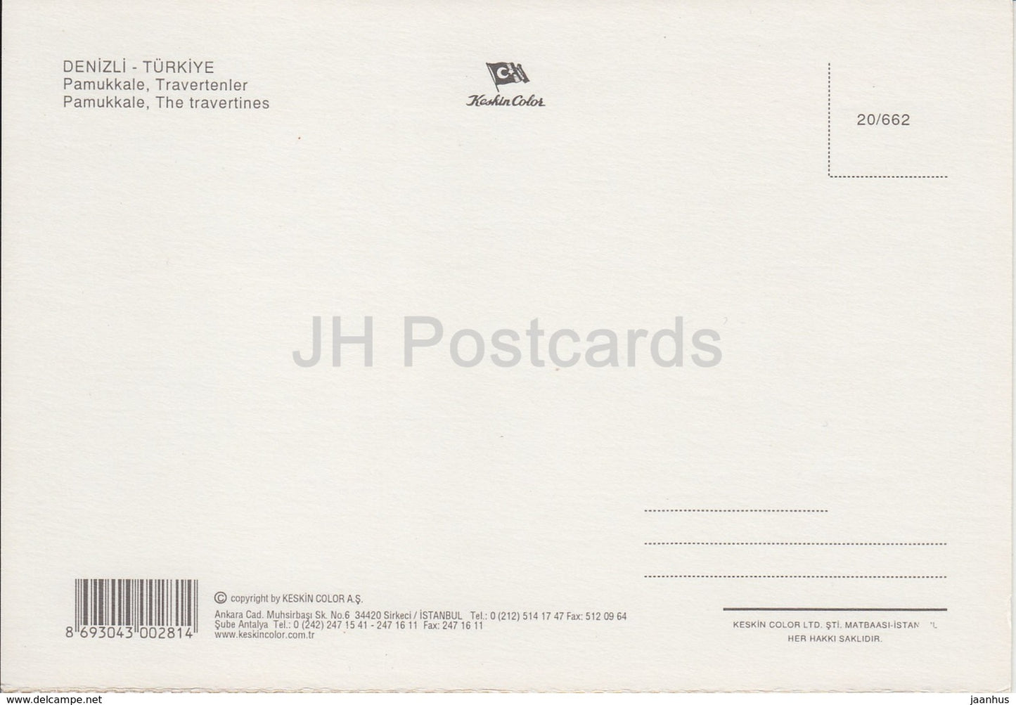 Pamukkale - 7 - Les Travertins - Turquie - inutilisé