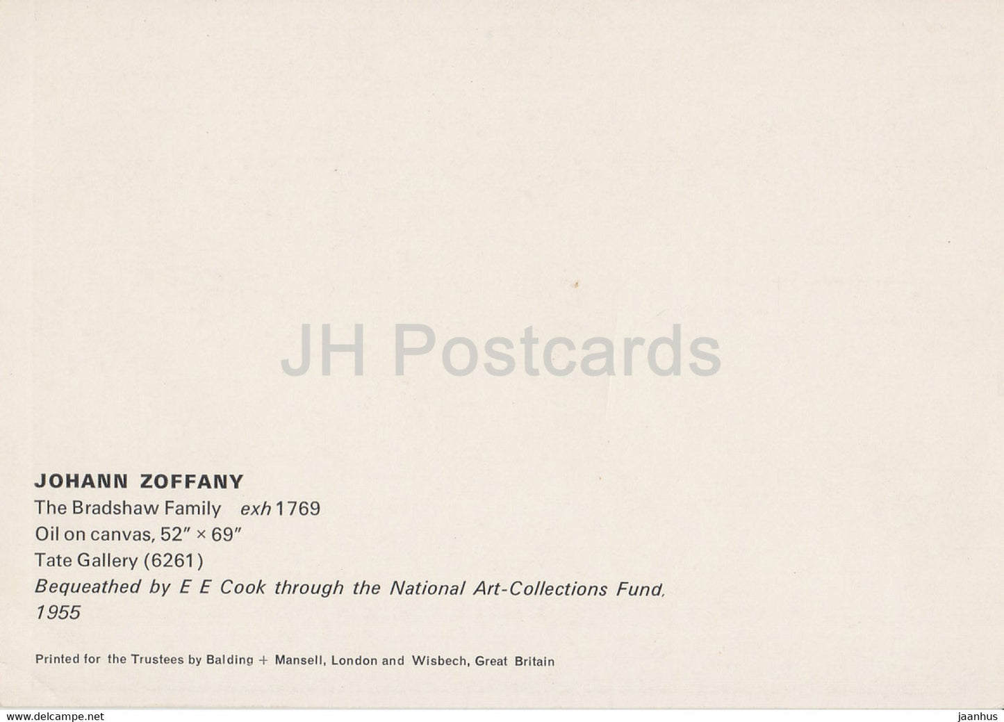 peinture de Johann Zoffany - La famille Bradshaw - cheval - Art allemand - 1993 - Grande-Bretagne - inutilisé