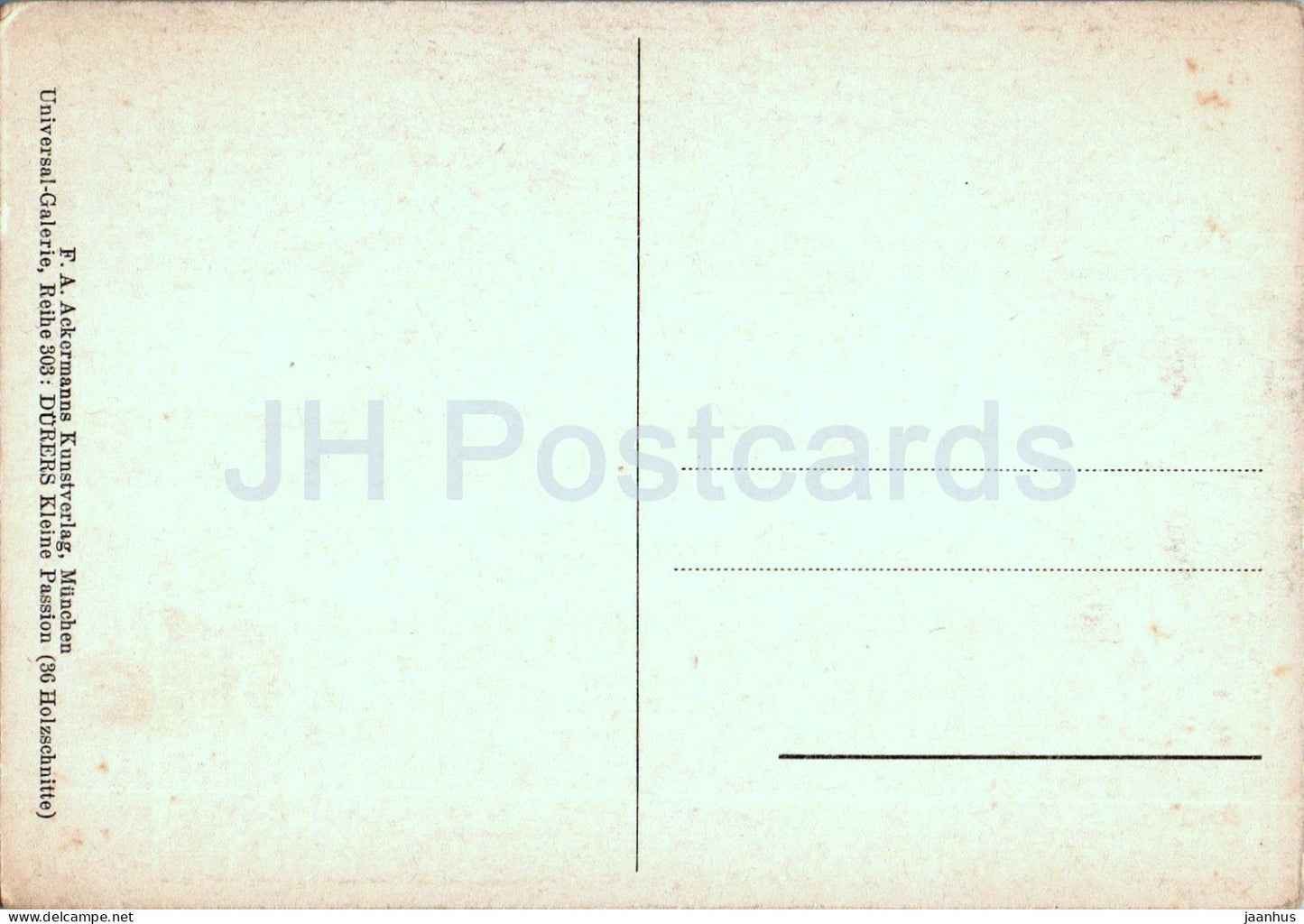 Kupferstich von Albrecht Dürer – Die Verkündigung – 3155 – Deutsche Kunst – alte Postkarte – Deutschland – unbenutzt