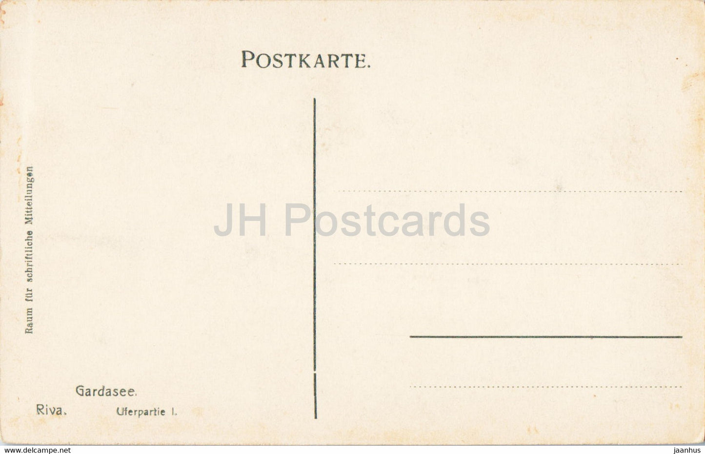 Riva - Gardasee - Uferpartie - bateau - carte postale ancienne - Italie - inutilisé