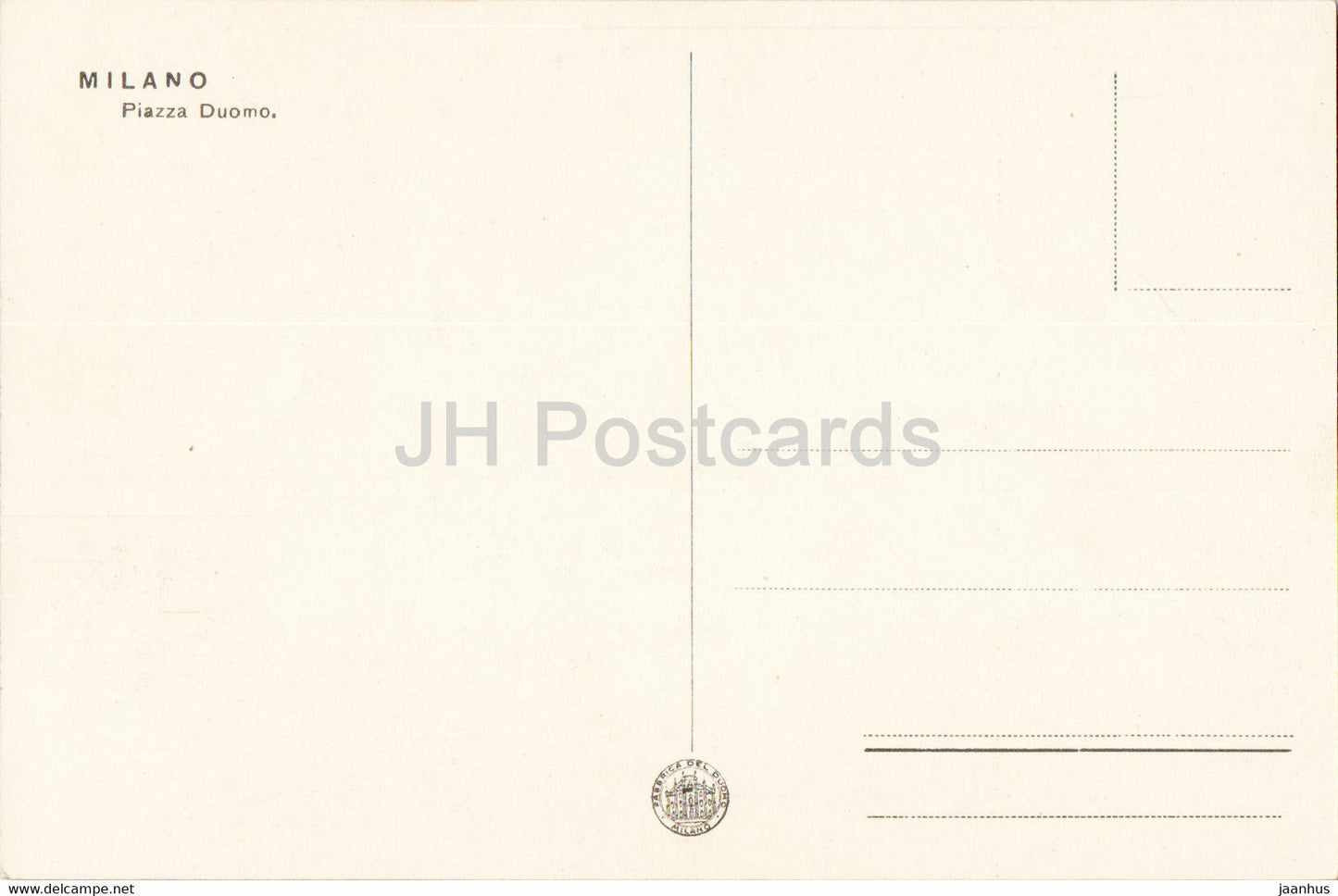 Milano - Milan - Piazza Duomo - cathedral square - old postcard - Italy - unused