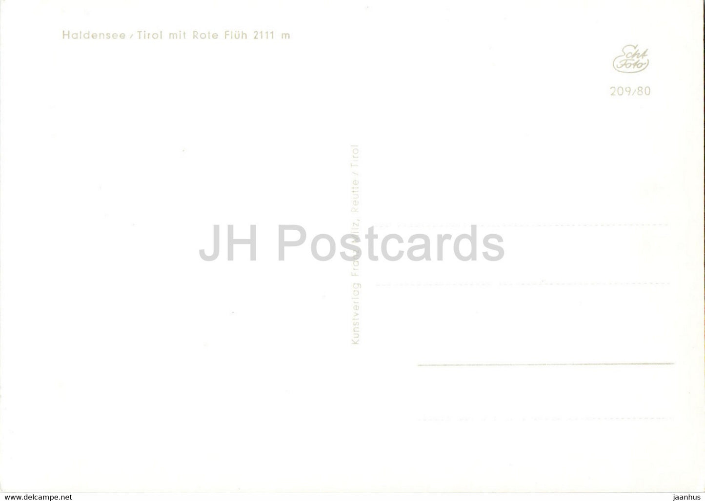 Haldensee Tirol mit Rote Fluh 2111 m - Austria - unused