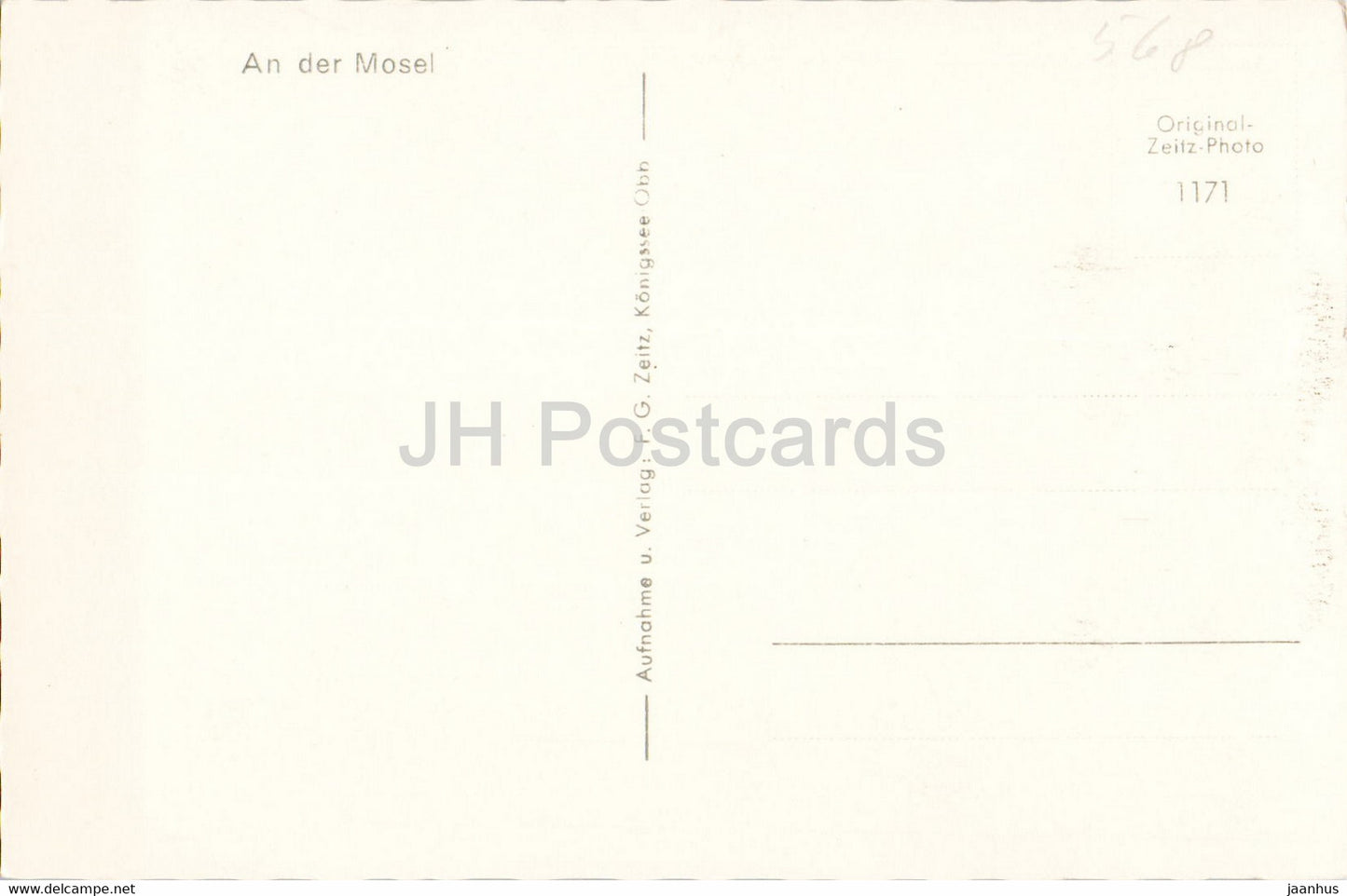 Cochem m Burg Cochem - castle - An der Mosel - old postcard - Germany - unused