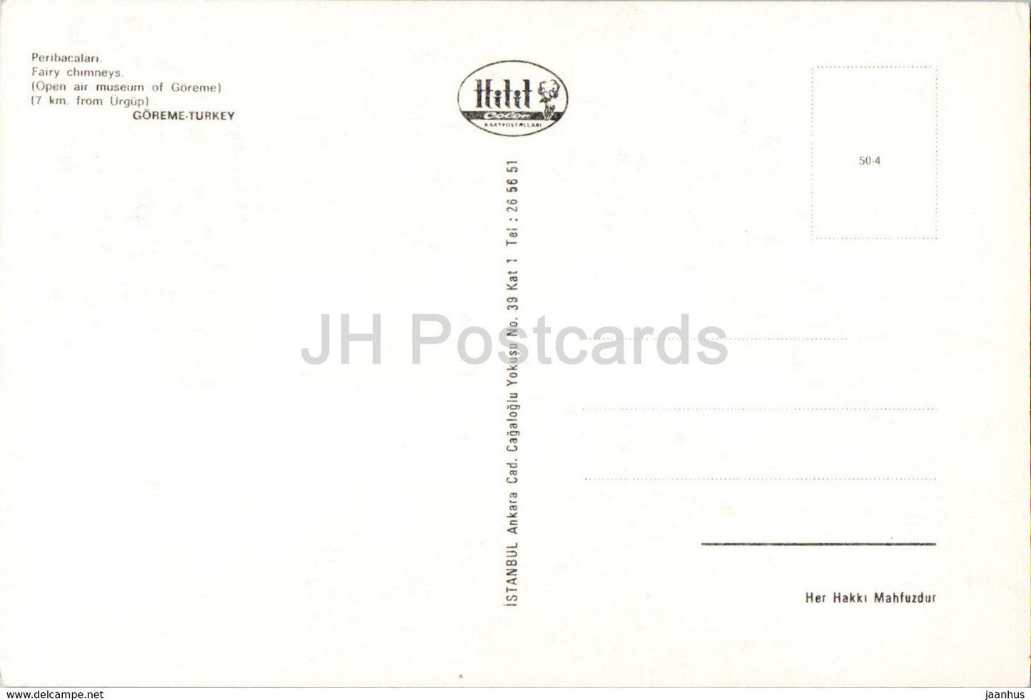 Feenkamine - Opein Air Museum von Göreme - 50-4 - Hitit - Türkei - unbenutzt