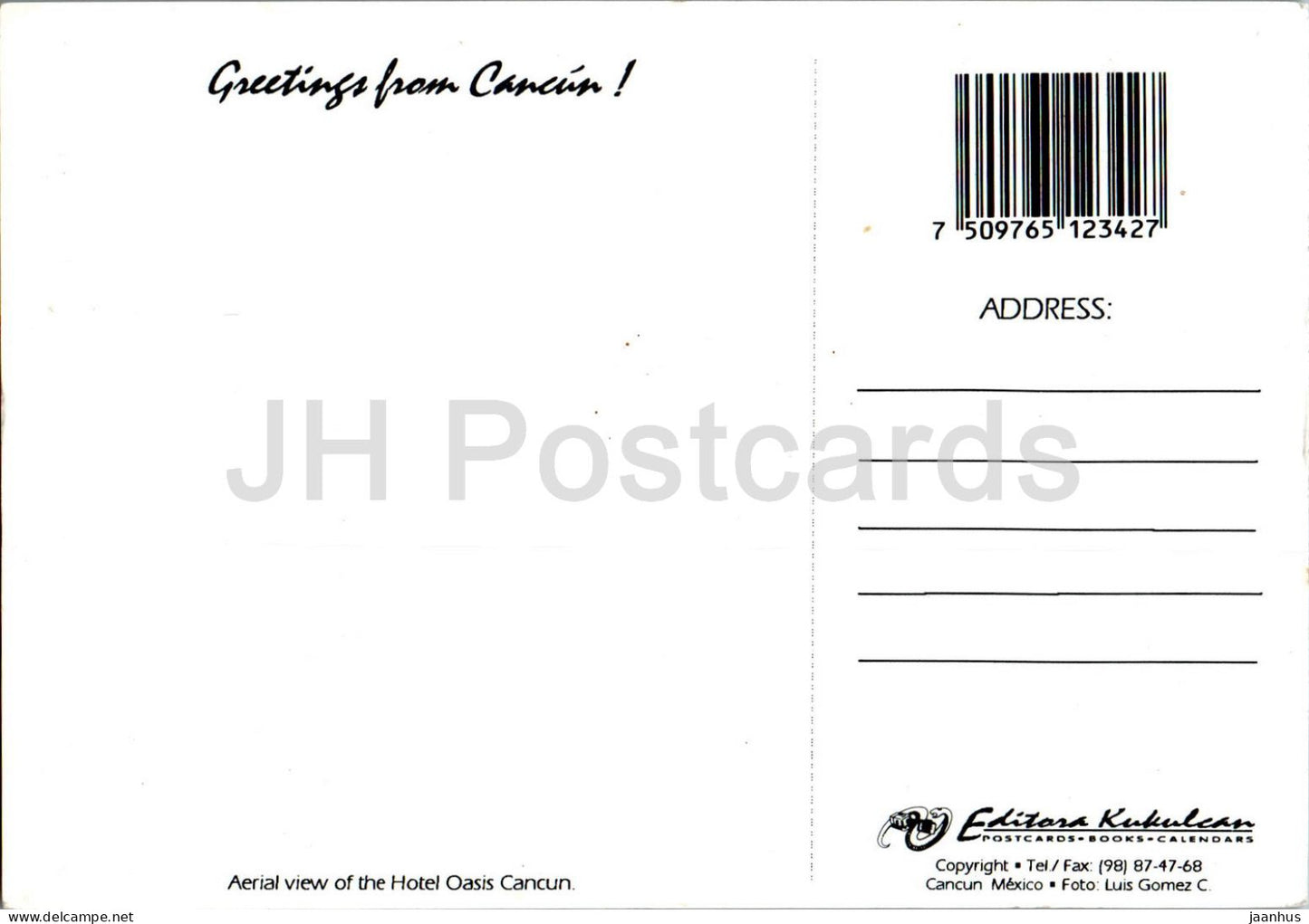 Grüße aus Cancun - Luftaufnahme des Hotel Oasis Cancun - Mexiko - unbenutzt