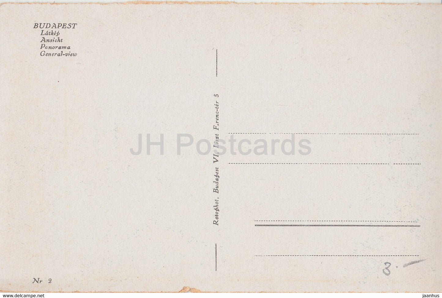 Budapest - Latkep - Ansicht - Panorama - General view - bridge - 2 - old postcard - Hungary - unused