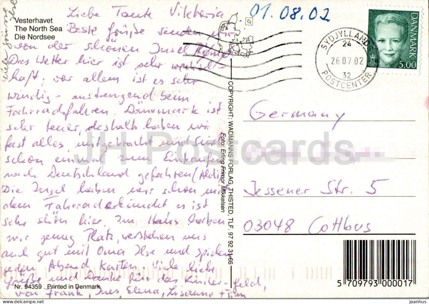 Vesterhavet - Mer du Nord - navire - 94359 - 2002 - Danemark - utilisé