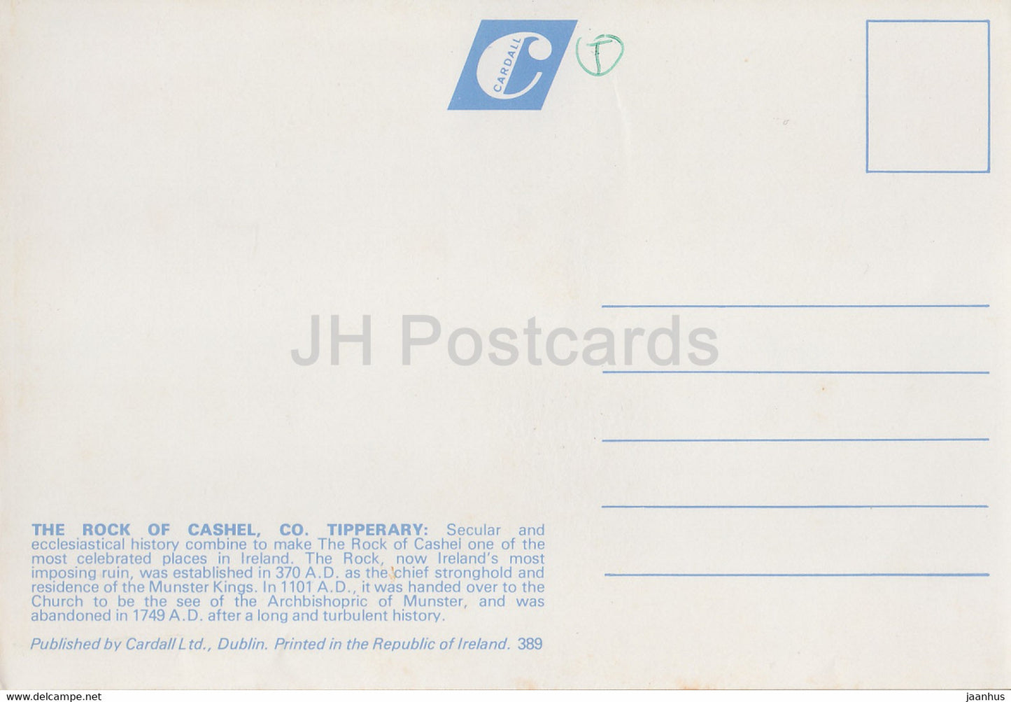 The Rock of Cashel - Tipperary - Ireland - unused