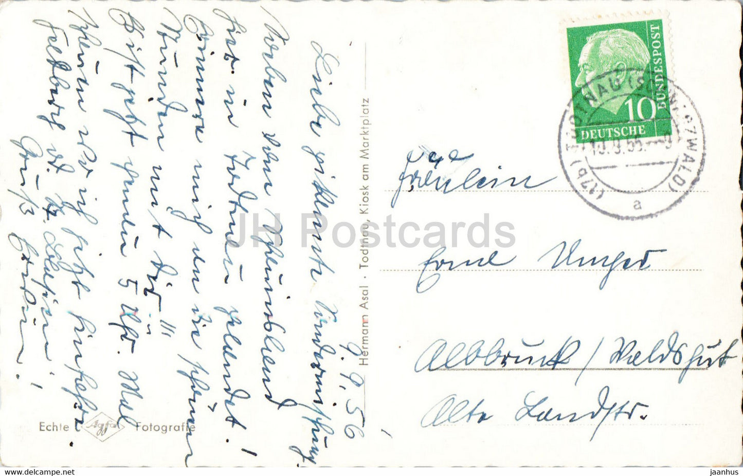 Gruss aus Todtnau - Schwarzwald - 700 m - alte Postkarte - 1955 - Deutschland - gebraucht