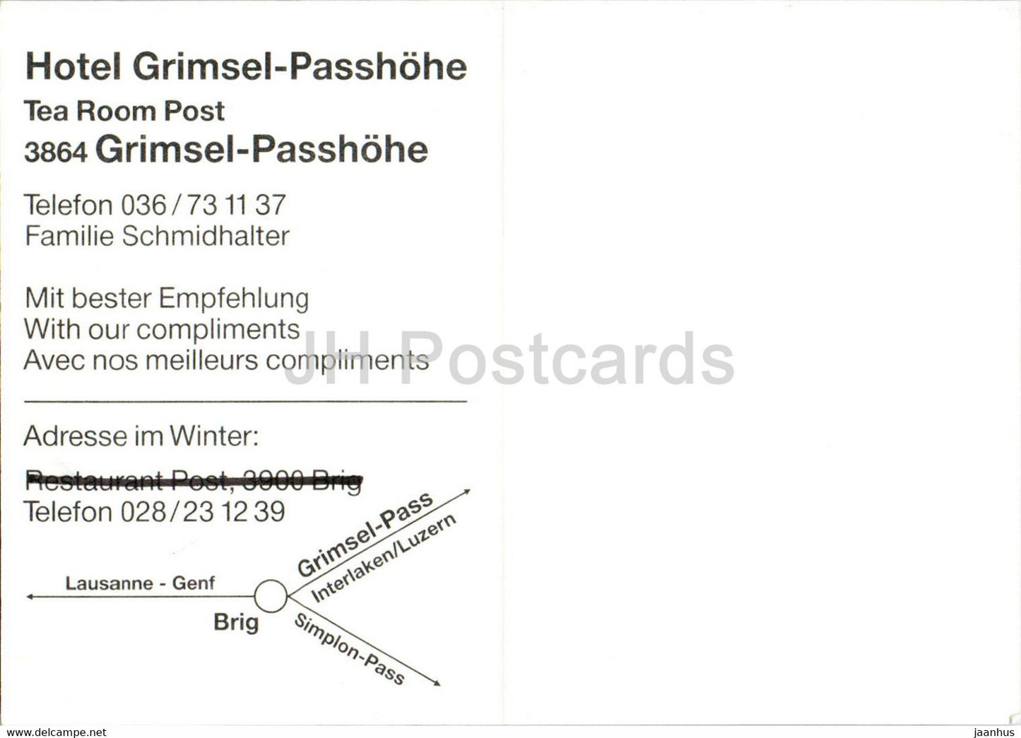 Hotel Grimsel Passhohe - hôtel - Suisse - inutilisé