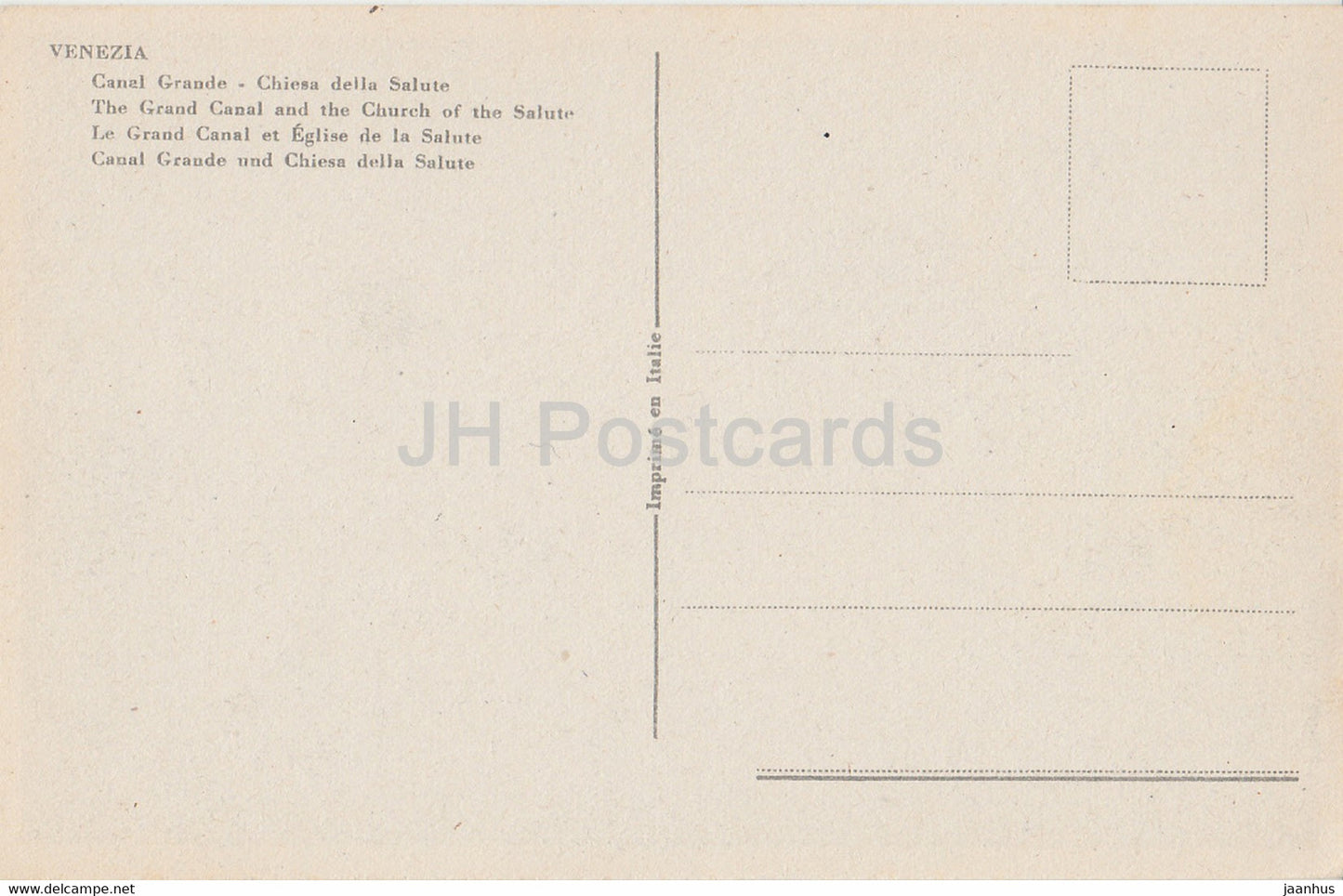 Venezia - Vendig - Venice - Canal Grande - Chiesa della Salute - The Grand Canal - old postcard - Italy - unused