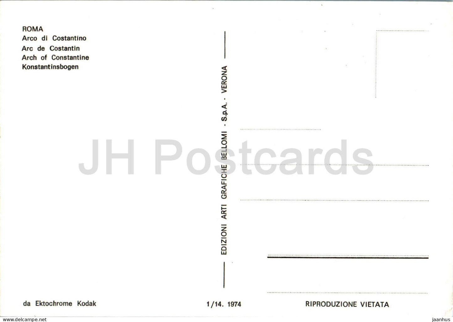 Roma - Rome - Arco di Constantino - Arch of Constantine - ancient world - 1/14 - Italy - unused