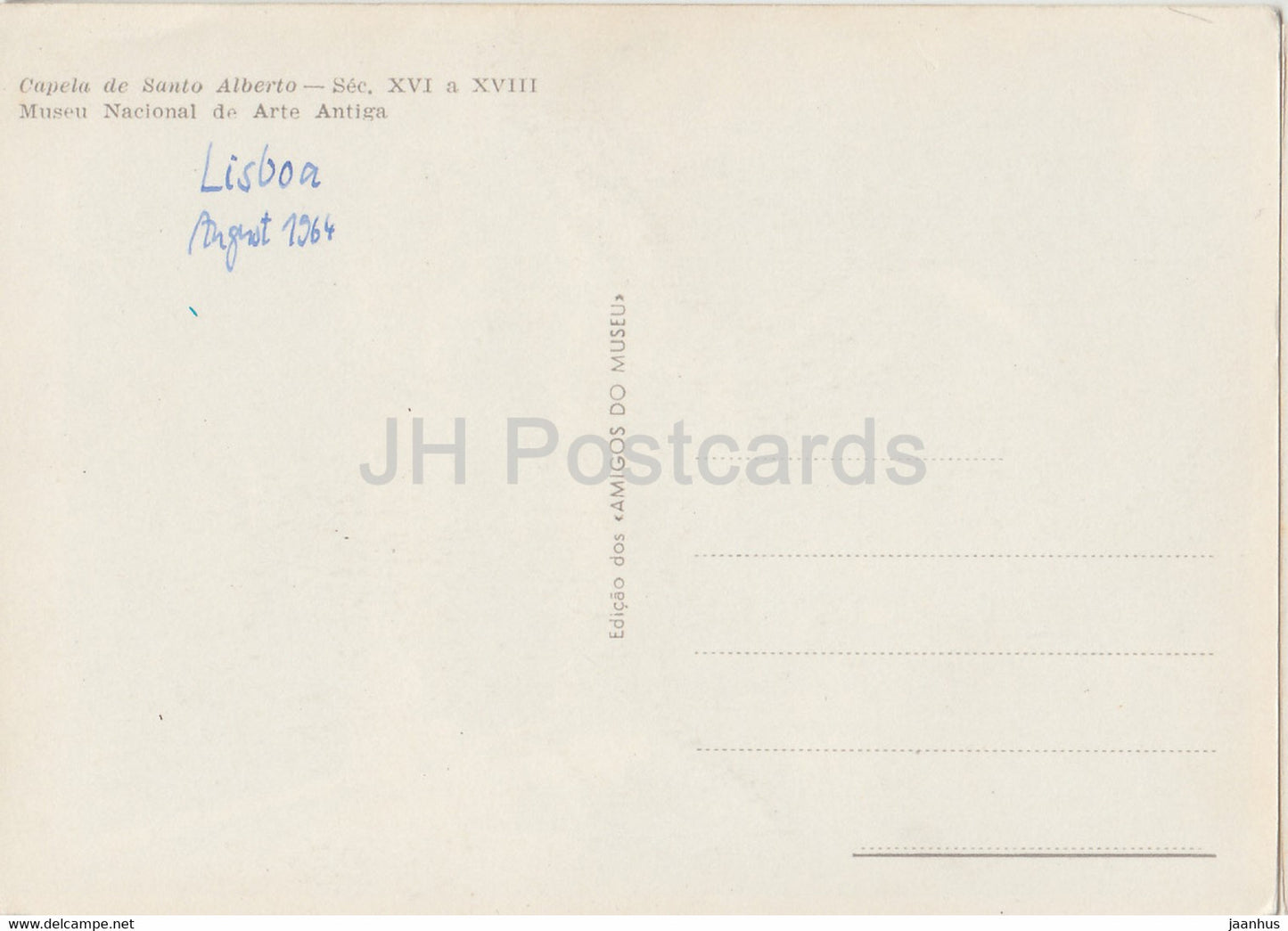 Lissabon - Lisboa - Capela de Santo Alberto - Museo Nacional de Arte Antiga - Kapelle - 1964 - Portugal - gebraucht