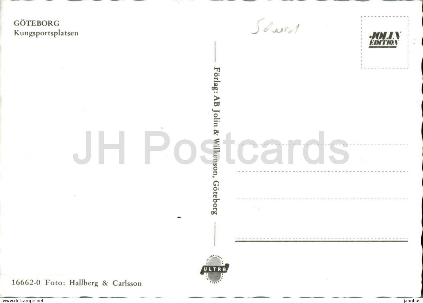 Halsning fran Goteborg - Kungsportsplatsen - Sweden - unused