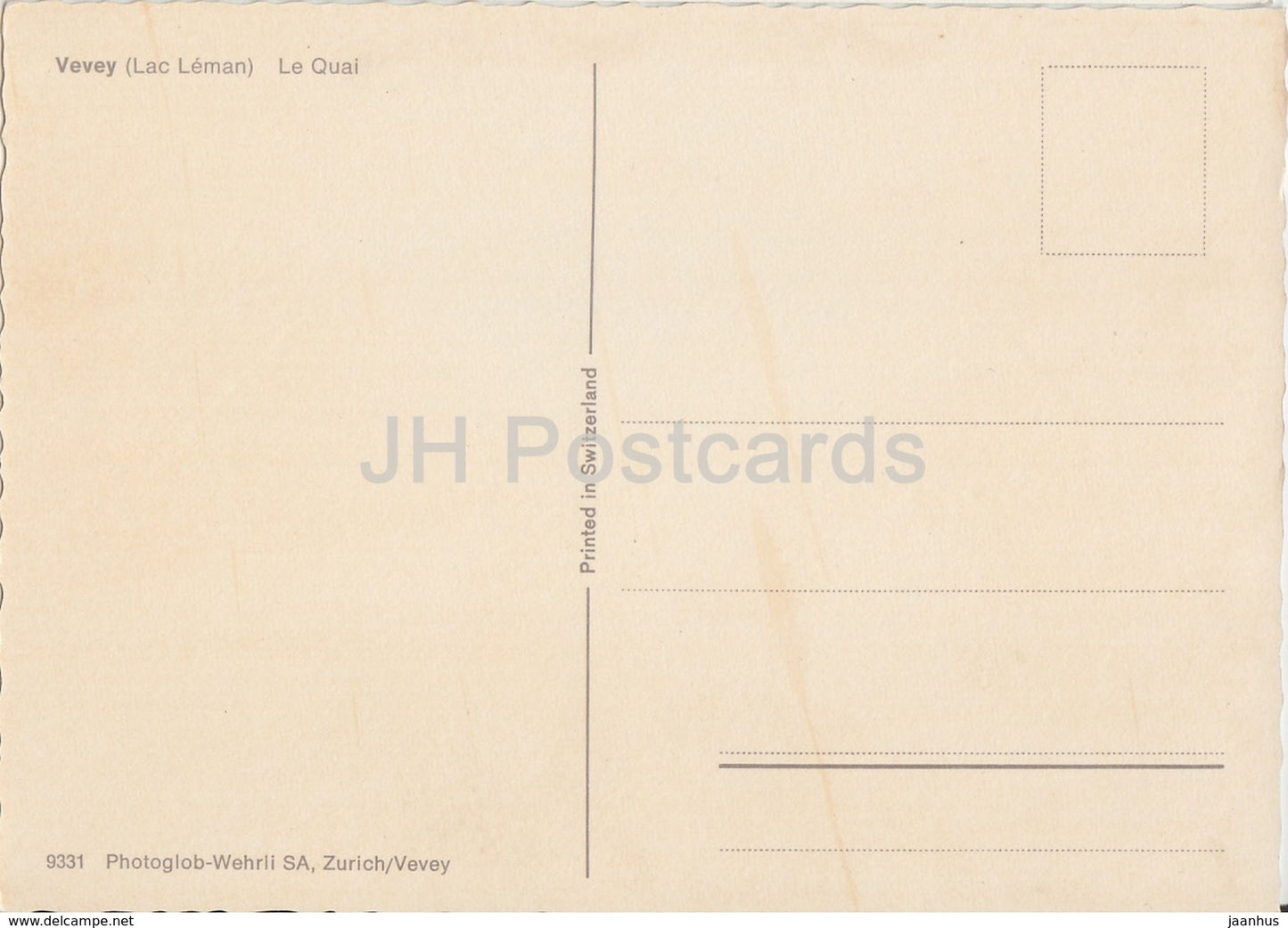 Vevey - Lac Leman - Le Quai - dock - 9931 - 1973 - Switzerland - unused