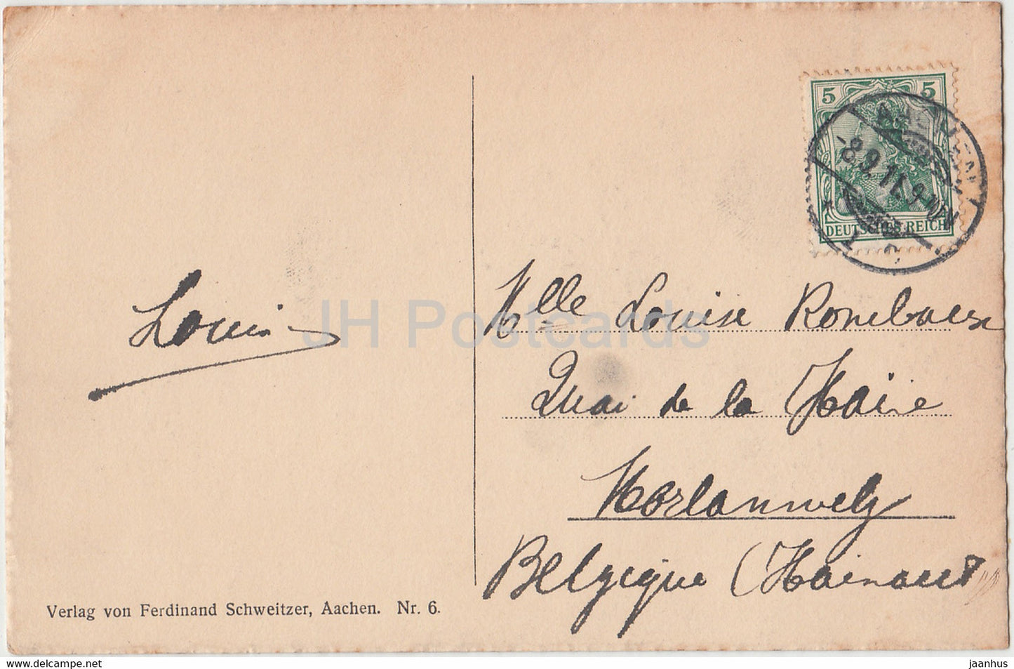 Aix-la-Chapelle - 6 - carte postale ancienne - 1911 - Allemagne - utilisé