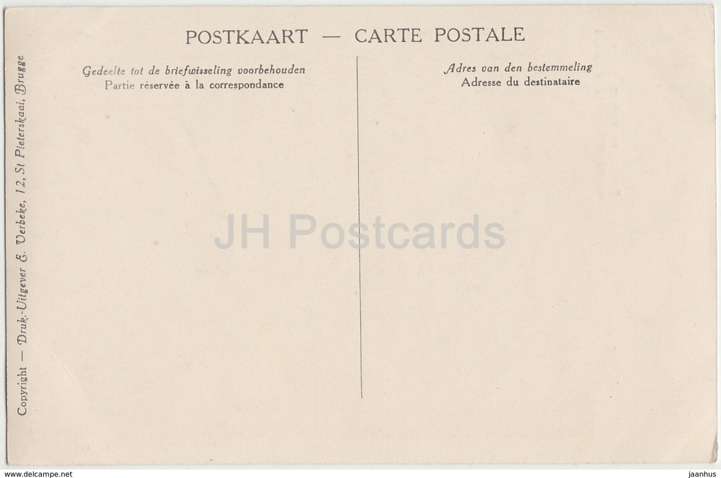 Brugge - Bruges - Heilig Bloed Kapelle - chapel - Jessie Currie - illustration - old postcard - Belgium - unused