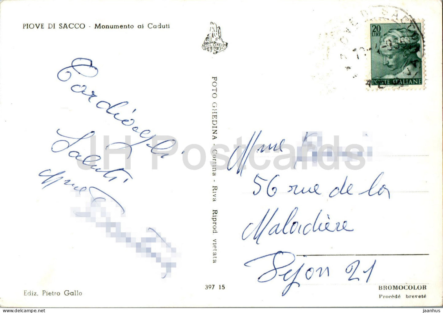 Piove di Sacco - Monumento ai Caduti - war memorial - monument - 397 - Italy - used